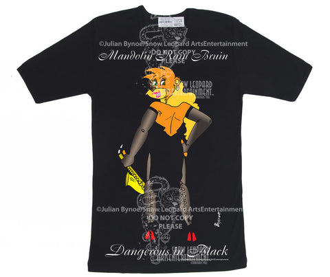 Mandolin Rain Bruin “Dangerous in Black” Black T-shirt